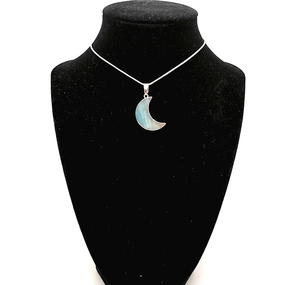 381MIDALANE Adjustable Amazonite Moon Necklace